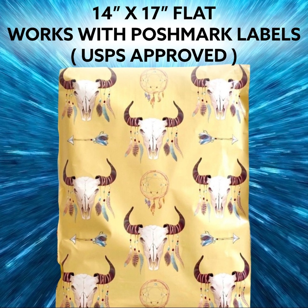 50 14X17 Boho Skull Poly Mailers CLEARANCE - Picture 6 of 7